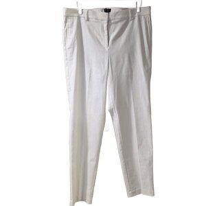J.Jill wearever collection refined woven trousers  WHITE size 14 TALL